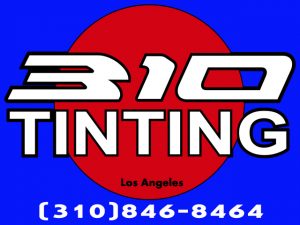 Blue logo window tinting Los Angeles